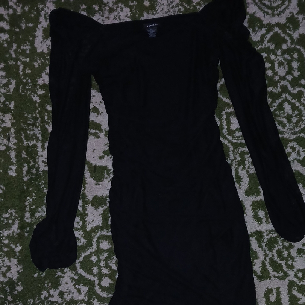 Rue21 Chic Black Long Sleeve Dress